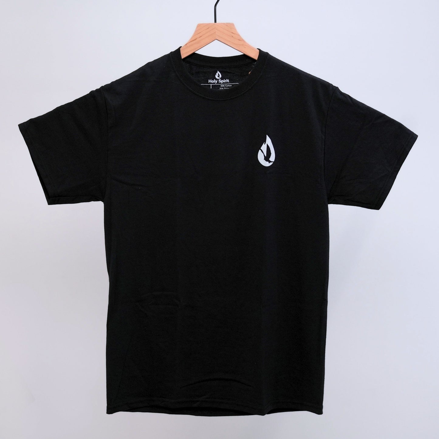 Holy Spirit Outline Tee Shirt Black