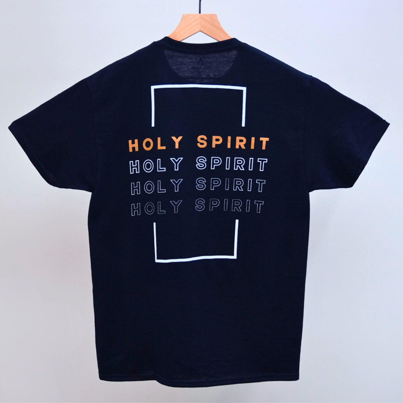 Holy Spirit Outline Tee Shirt Navy
