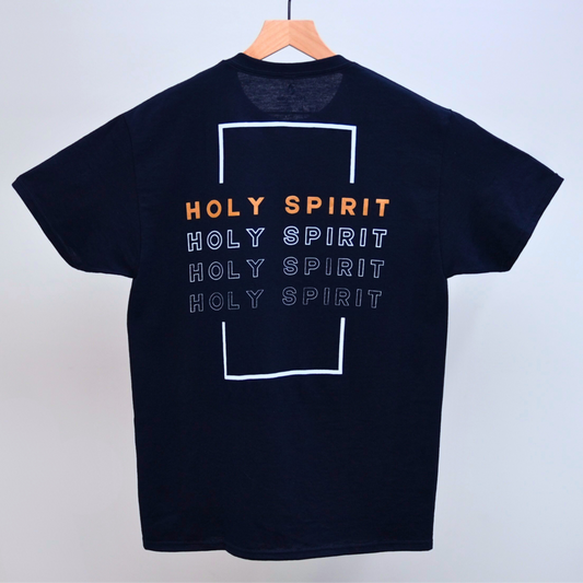 Holy Spirit Outline Tee Shirt Navy
