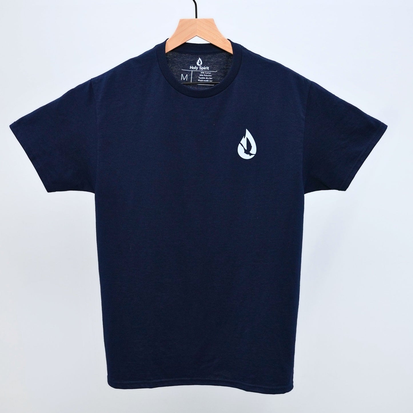 Holy Spirit Outline Tee Shirt Navy