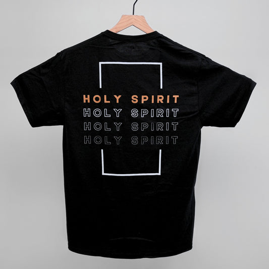 Holy Spirit Outline Tee Shirt Black