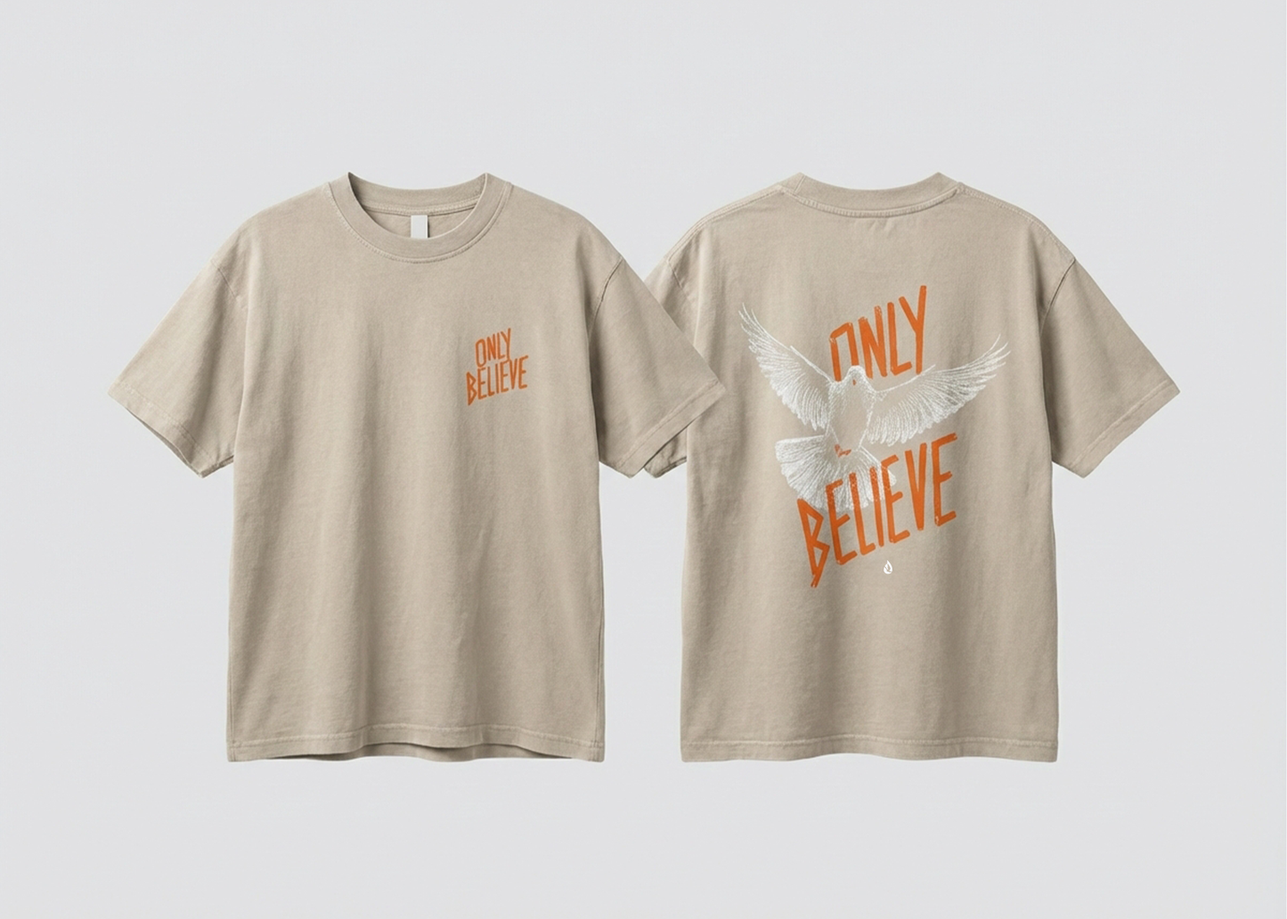 Only Believe Cropped Tee - Sand