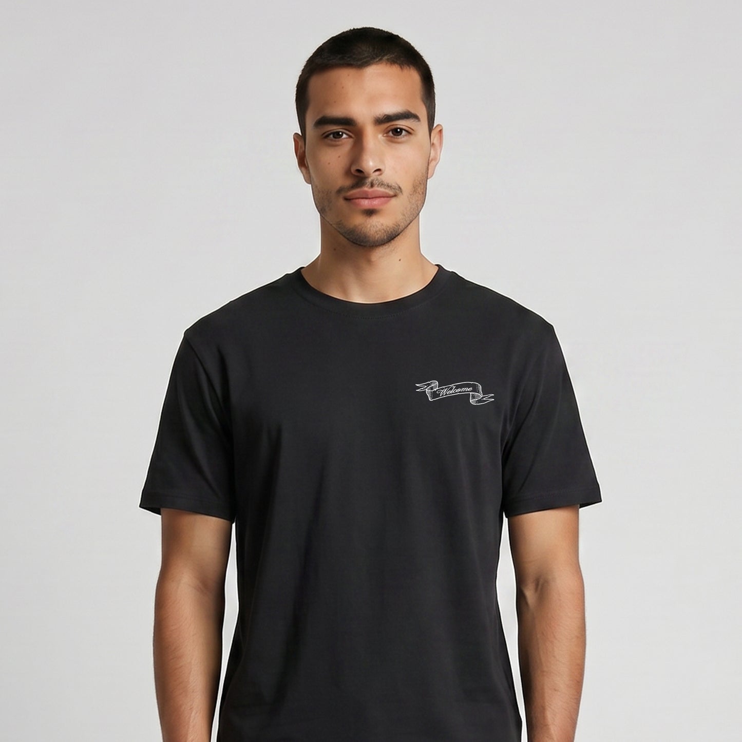 Welcome Holy Spirit Banner Tee - Black
