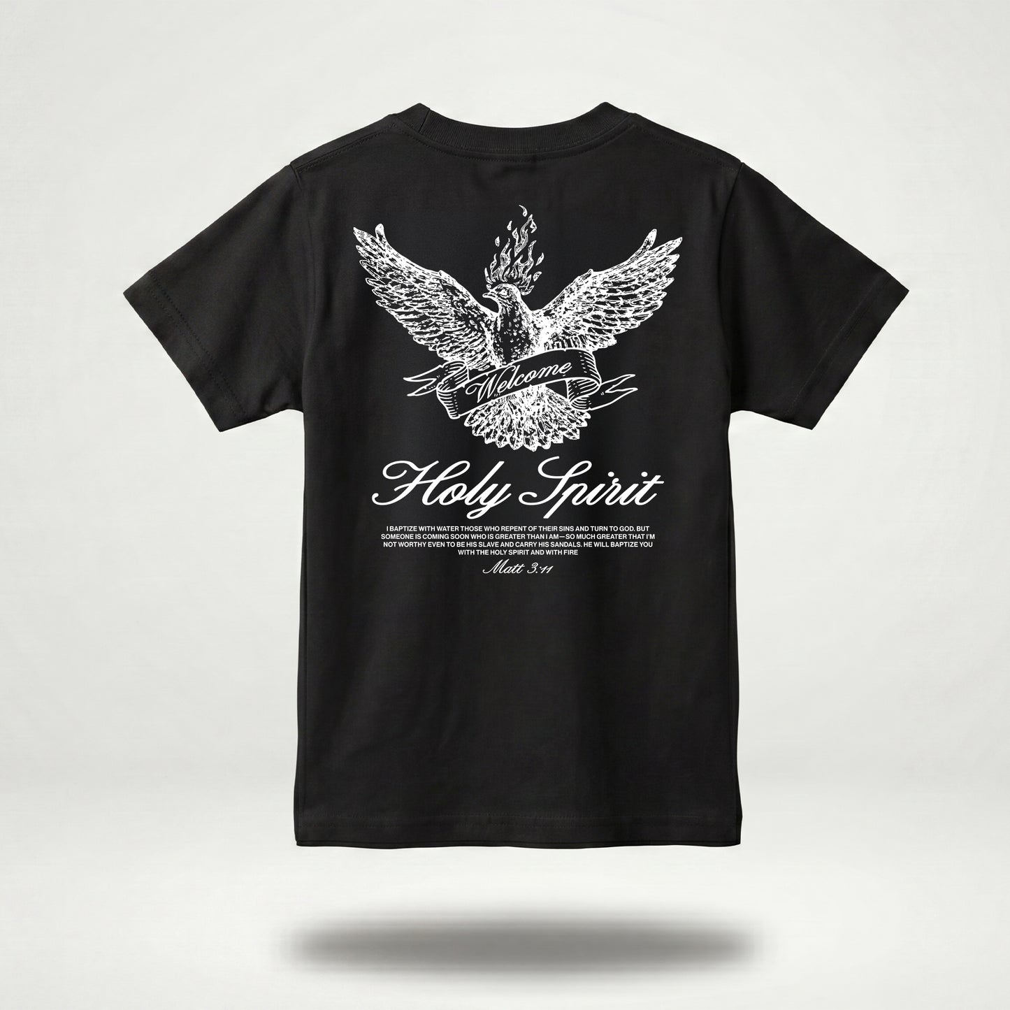 Welcome Holy Spirit Banner Tee - Black