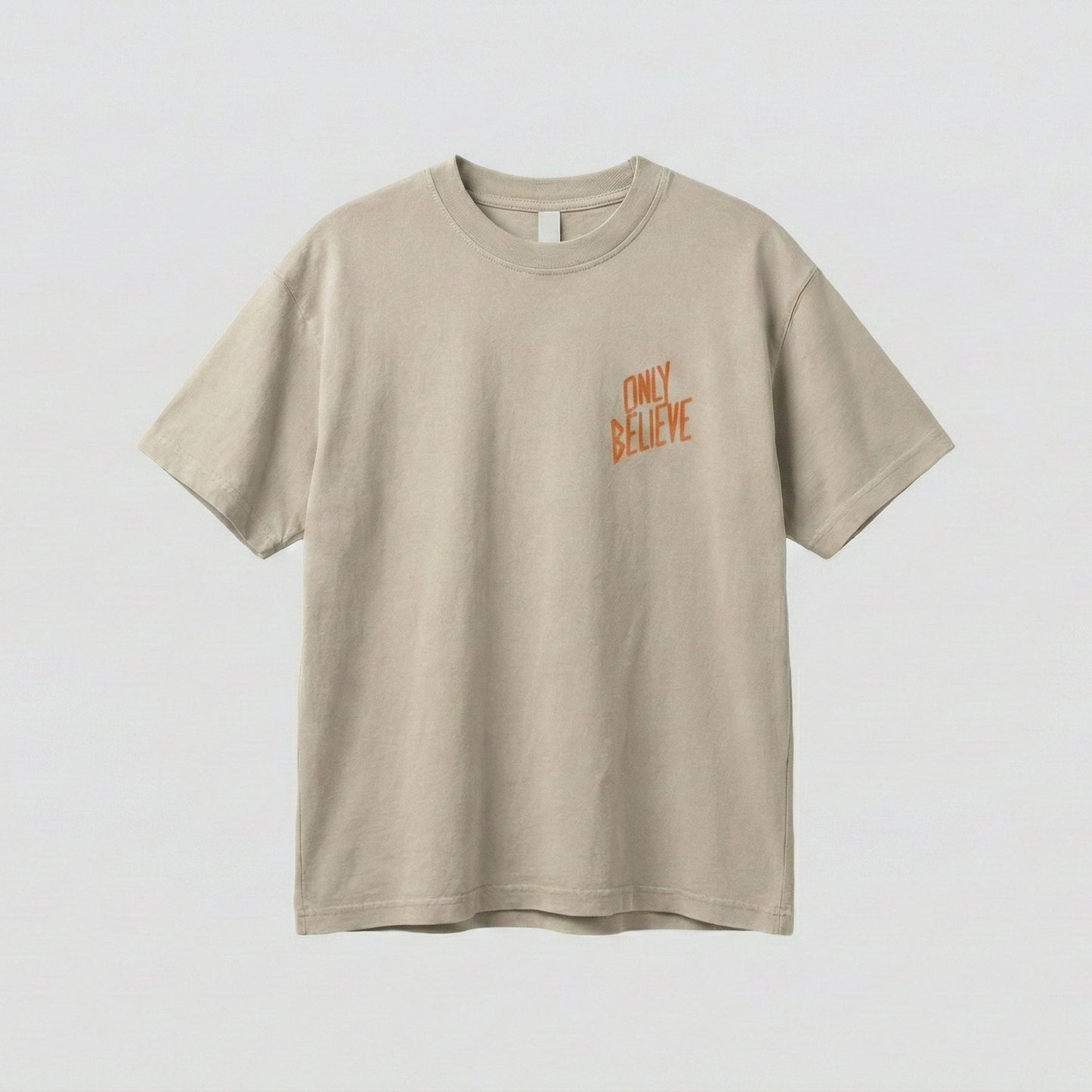 Only Believe Cropped Tee - Sand