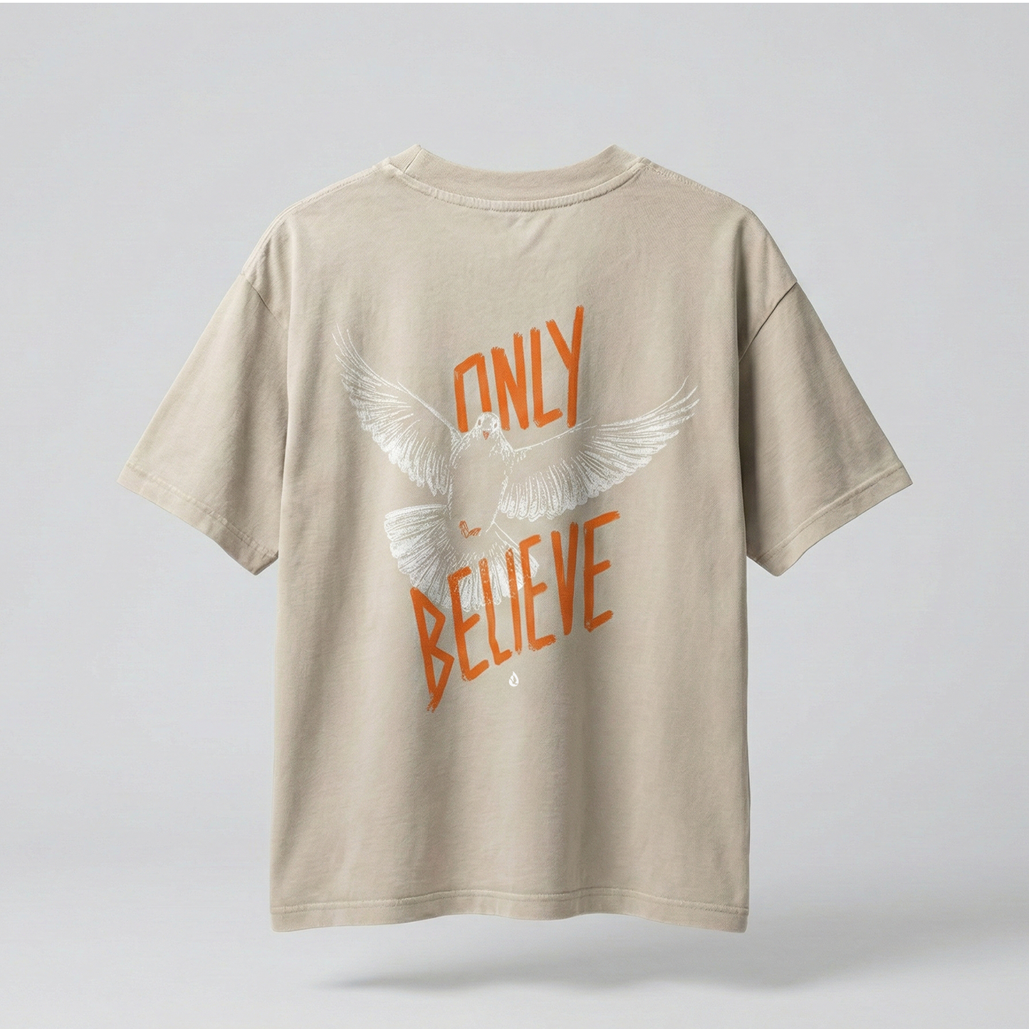 Only Believe Cropped Tee - Sand